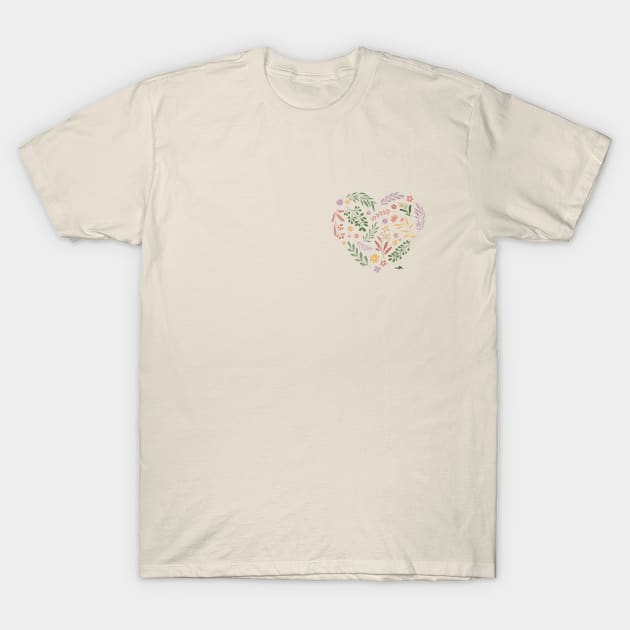 Blooming Heart T-Shirt by cloudhead_artspace